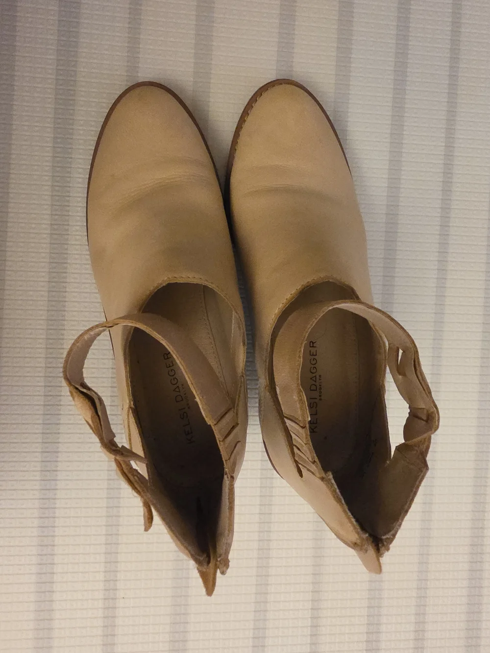 Kelsi Dagger Women’s Tan Ankle Strap Booties- Size 8